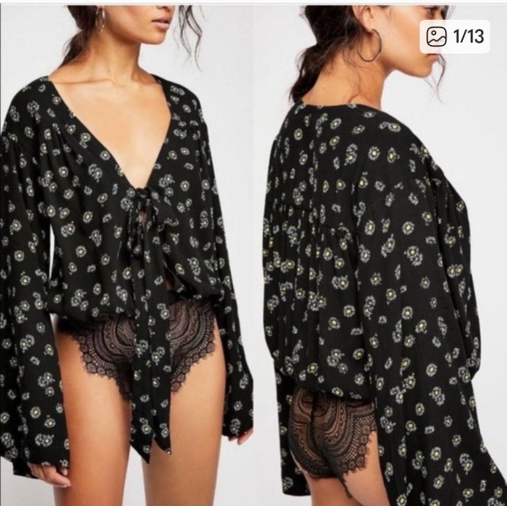 Free People Intimately Fourties Feel Daisy Bodysuit Size XS